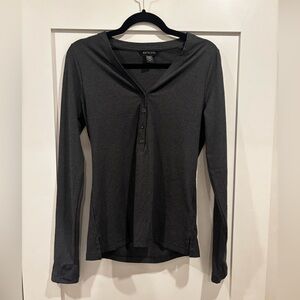 Athleta Uptempo Ribbed Henley Top Size M